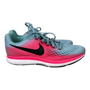 Nike Air Zoom Running Pegasus 34 Shoes Blue Pink Womens Size 9